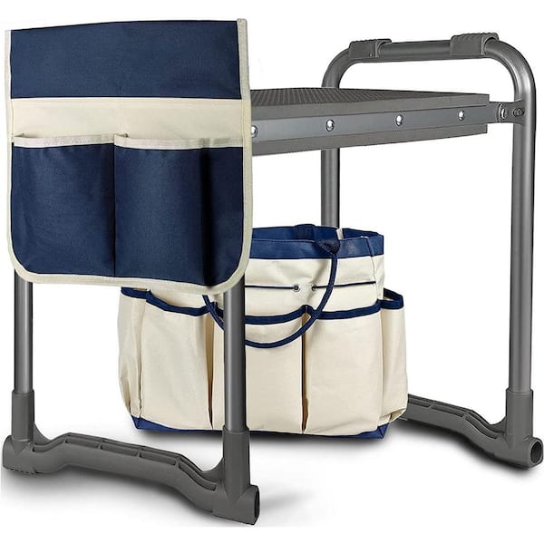 Cubilan Foldable Garden Kneeler Seat Heavy-Duty, Durable Garden Stool with Large Garden Tool Bags