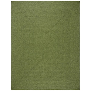 Braided Green 8 ft. x 10 ft. Solid Area Rug