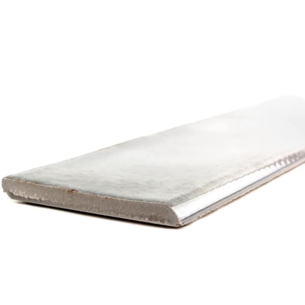 Moze Gray 3 in. x 12 in. Ceramic Bullnose Trim Wall Tile