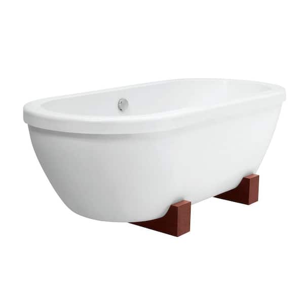 Aquatica AdoreMe 6.23 ft. Acrylic Double Ended Clawfoot Non-Whirlpool Bathtub in White