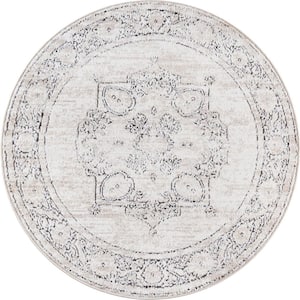 Portland Canby Ivory/Beige 3 ft. x 3 ft. Round Area Rug