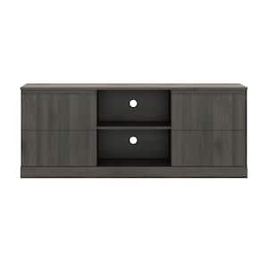 Hawley 60 in. Espresso Gaming Ready TV Stand with One Drawer Fits up to 55 in. TV with 2 Doors, Gaming Hooks, USB