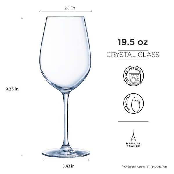 AILTEC Wine Glasses Set of 6, Crystal Glass with Stem for Drinking