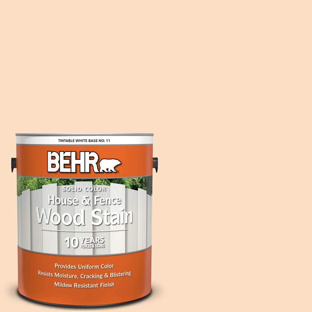 1 gal. #290C-2 Creamy Beige Solid Color House and Fence Exterior Wood Stain