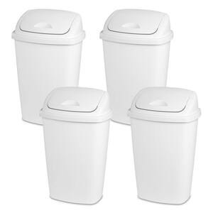 13.2 Gal. Plastic Home/Office SwingTop Storage Bin Wastebasket Trash Can (4-Pack)