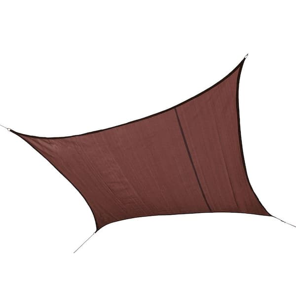 ShelterLogic 16 ft. W x 16 ft. L ShadeLogic Square, Heavy-Weight Sun Shade Sail in Terra Cotta (Poles Not Included)