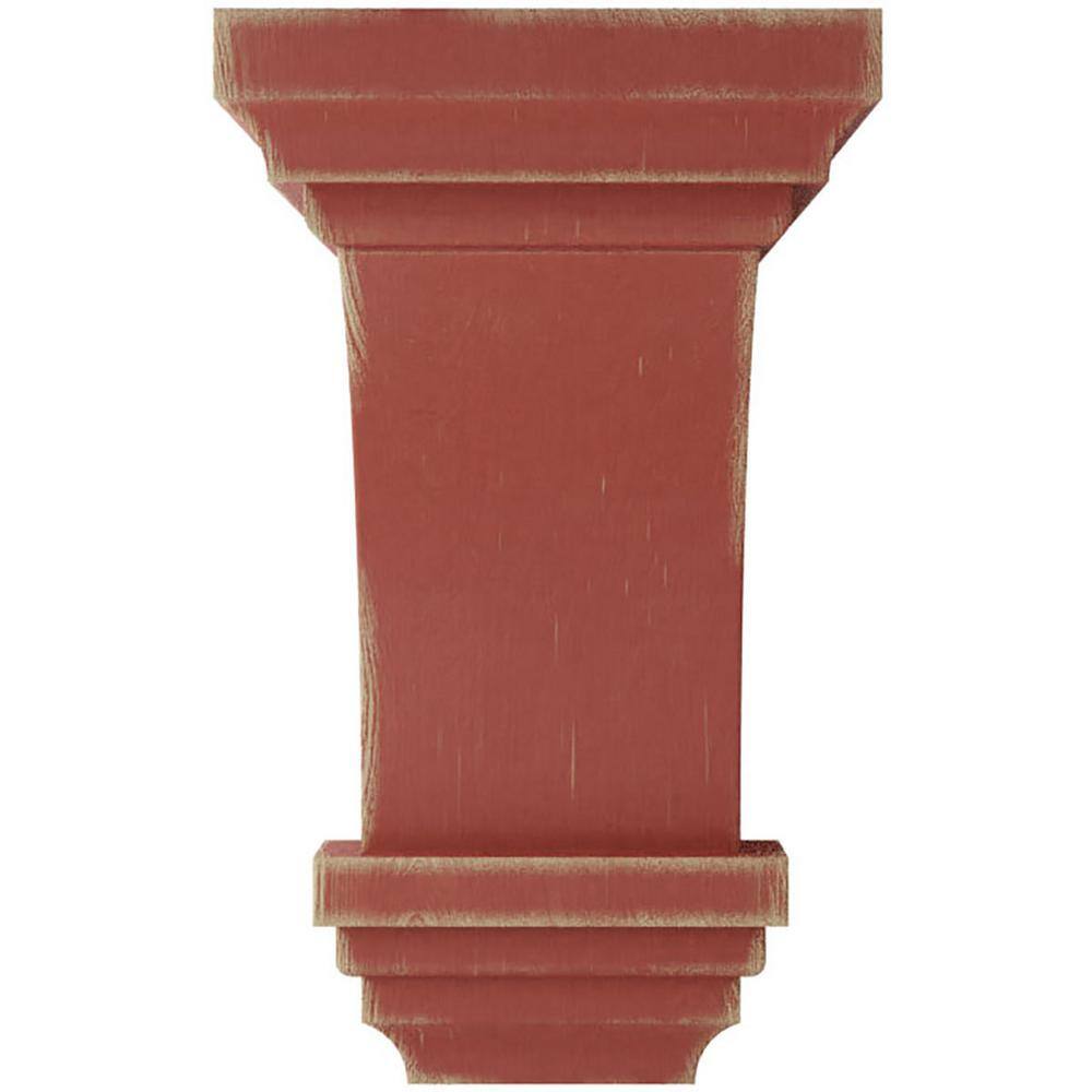 Salvage Red Mini Jefferson Solid Wood Vintage Corbel