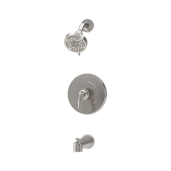 Symmons Elm Single Handle Wall Mounted Tub and Shower Trim Kit with Diverter Lever in Satin Nickel 1.5 GPM (Valve Not Included)