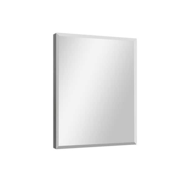 Unbranded 24 in. W x 30 in. H Rectangular Aluminium Medicine Cabinet with Mirror