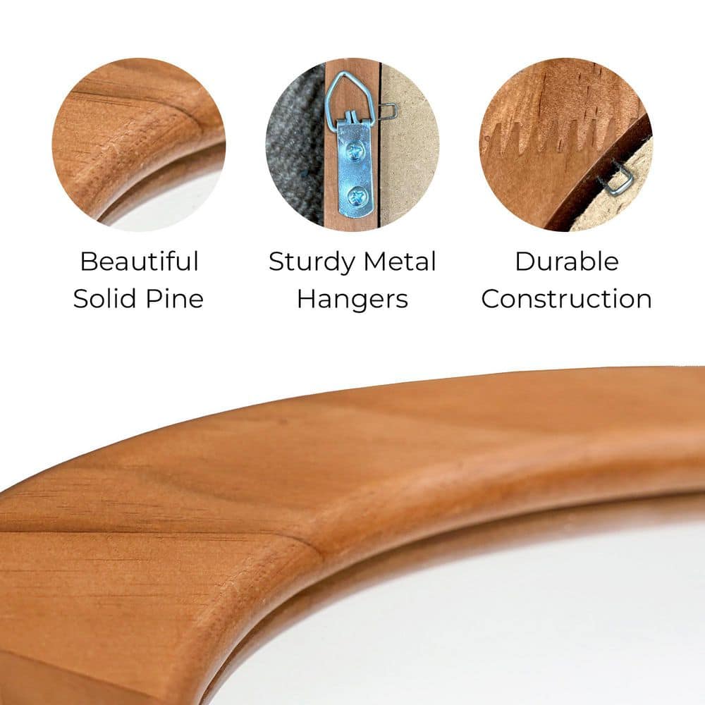 Natural Pine Asymmetrical Wall Mirror