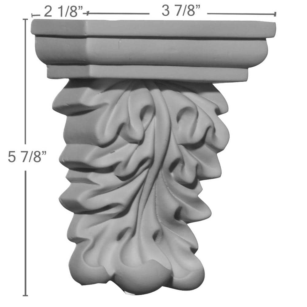 Baltimore 6" Gray Urethane Decorative Corbel