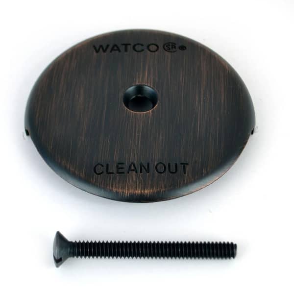 Watco One-Hole Bathtub Overflow Plate Includes Overflow and Screw in Bronze
