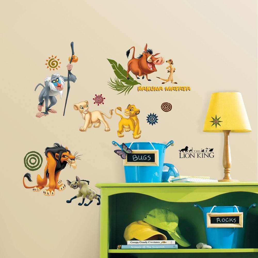 RoomMates The Lion King Peel and Stick Wall Decal RMK1921SCS - The Home  Depot