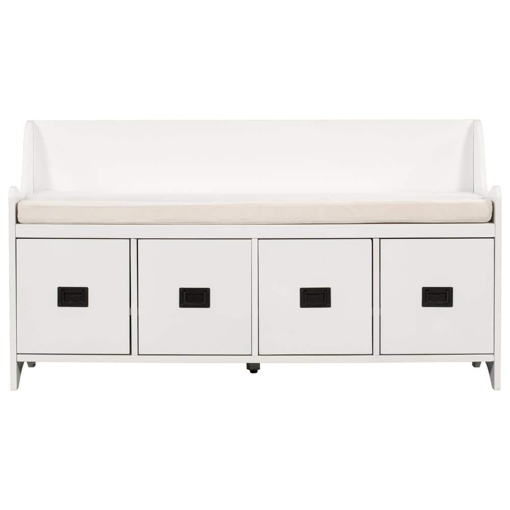 STICKON White Bench With Drawers 26 3 In H X 48 In W X 15 7 In D   White Stickon Bedroom Benches Hym Hd04281155 64 1000 