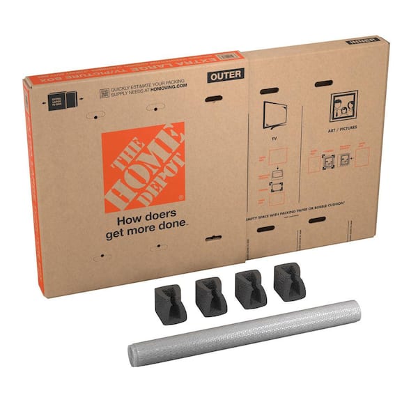 The Home Depot Heavy-Duty Extra-Large Adjustable TV and Picture Moving Box with Handles