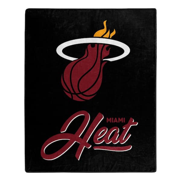THE NORTHWEST GROUP NBA Heat Signature Raschel Black Throw Blanket