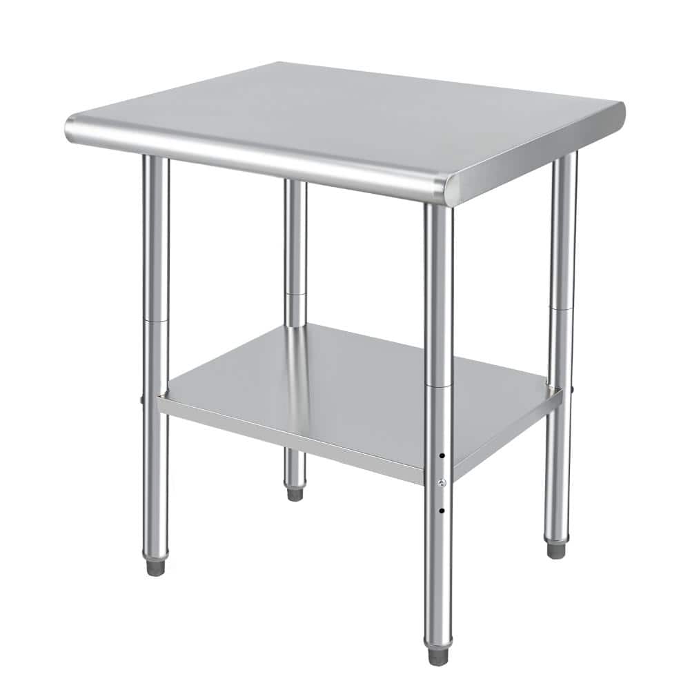 30 in. W x 24 in. D Stainless Steel Mobile Workbench with Undershelf, Adjustable Shelf price history on PriceWatchPro
