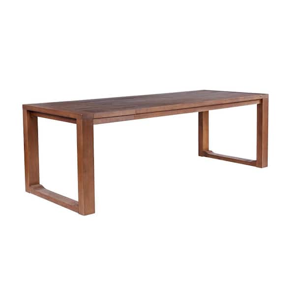 Boraam Rasmus 88.5 in. Rectangular Chestnut Wire-Brush Extension Acacia Wood Dining Table (Seats 8)