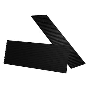 94.5 in. x 23.75 in. x 0.875 in. Matte Black Square Edge MDF Decorative Acoustic Wall Panel (2-Pieces/31.17 sq.ft.)