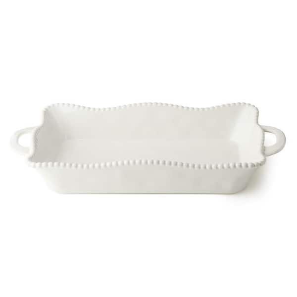 Perlette Cream Large Rectagular Baker 19 in. x 10 in.