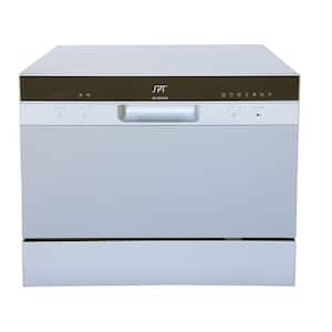 18 in. Silver LED CounterTop Control 120-volt Dishwasher with 7-Cycles, 6 Place Settings Capacity
