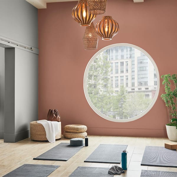 BEHR PRO 1 gal. #MQ1-28 Orange Flambe Eggshell Interior Paint