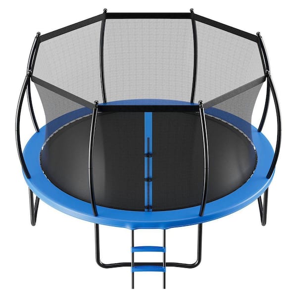SKYSHALO 10 ft. Outdoor Trampoline,ASTM Approved w/ Enclosure Net