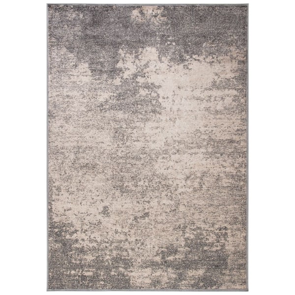 Atlas 8 ft. x 10 ft. Charcoal/Gray Distressed Area Rug