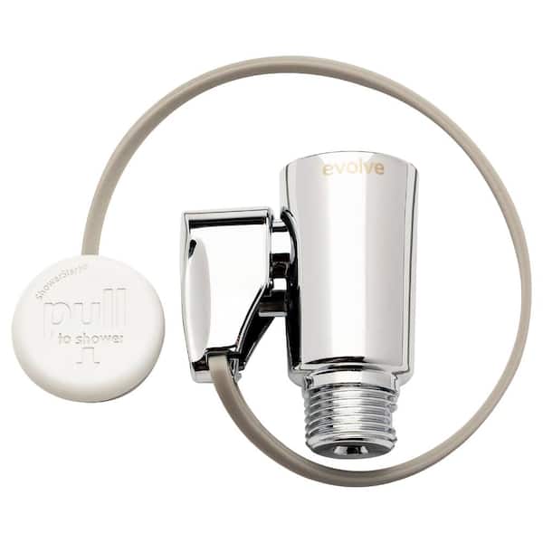 Evolve Technologies ShowerStart Thermostatic Shut-off Valve in Chrome, Water- and Energy-Saving Valve for Most Shower Heads, (1-Pack)