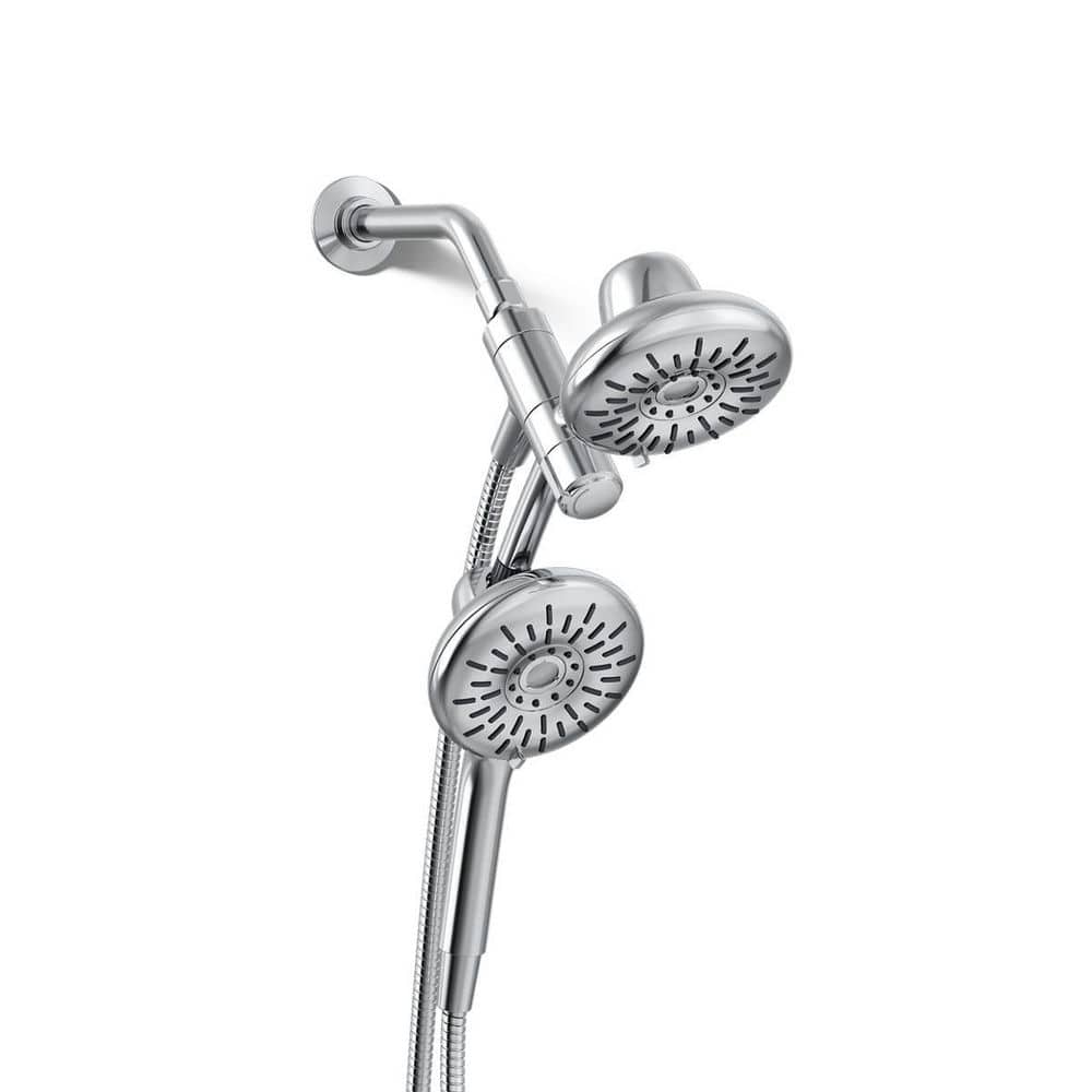 Freespin Bellerose 3-Spray 5.25 in. Dual Wall Mount Fixed and Handheld Shower Head 1.75 GPM in Polished Chrome price history on PriceWatchPro