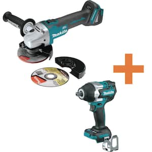 18V LXT Brushless 4-1/2 in./5 in. Cut-Off/Angle Grinder and 18V LXT Brushless 4-Speed Mid-Torque 1/2 in. Impact Wrench