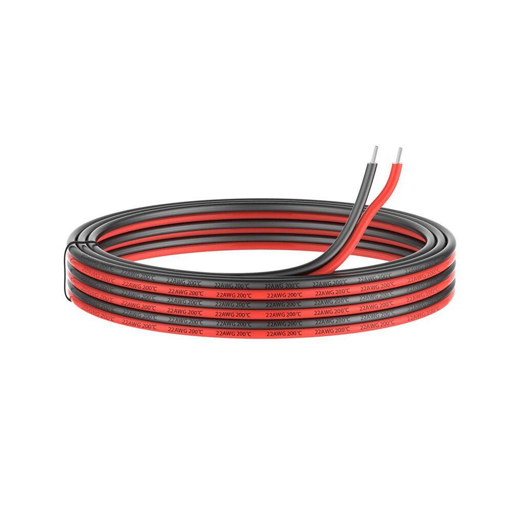 20ft. 22 Gauge /2 Conductor Stranded Silicone Rubber Wire Ultra Flexible Tinned Copper for Electrical Landscape Lighting price history on PriceWatchPro