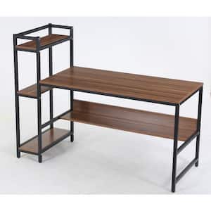 Bestier 47 in. Small L-Shaped Computer Desk with Storage Shelves Black  BEST-1298-D31BLK - The Home Depot