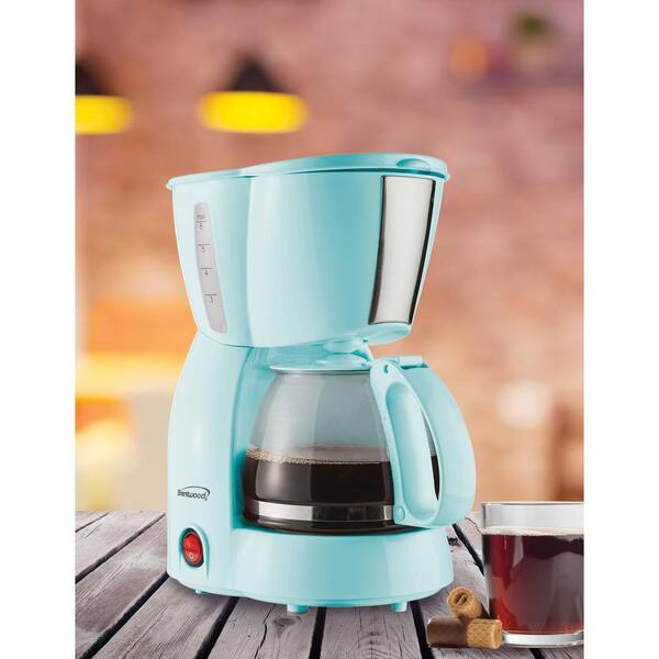 brentwood 4-Cup Blue Residential Drip Coffee Maker in the Coffee