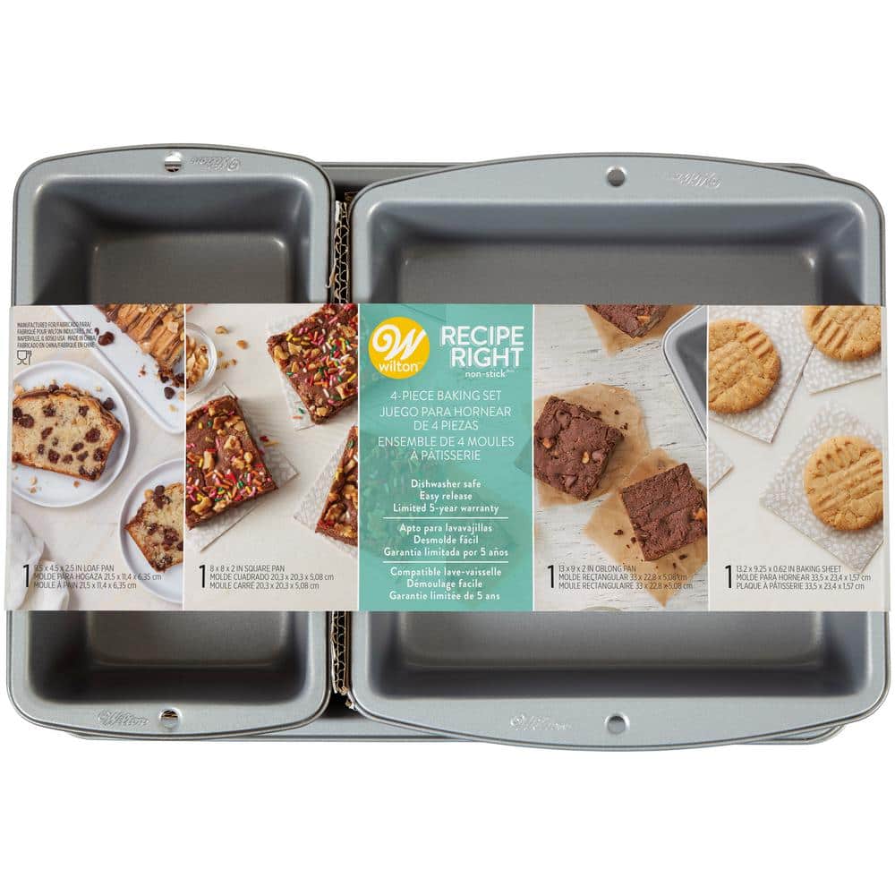 Steel Non-Stick 4-Piece Baking Pan Set
