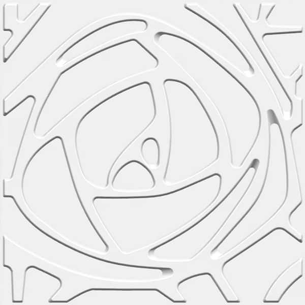 Falkirk Ross 2/25 in. x 19.7 in. x 19.7 in. White PVC Brick 3D Decorative Wall Panel