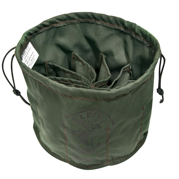 11 in. Ten-Compartment Drawstring Tool Bag