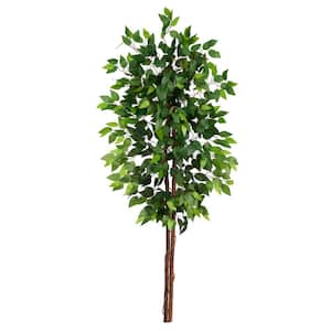 60 in. Green Artificial Double Trunk Ficus Tree