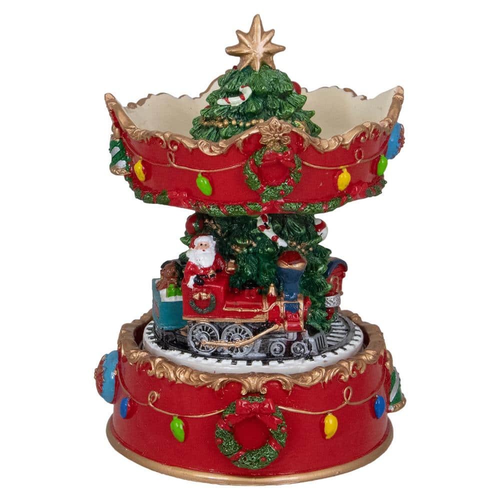 Christmas Table Decoration Wind Up Music Box Snowman Santa Claus Kids Toy Gifts 