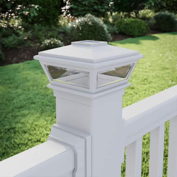 4 in. x 4 in. White Plastic Solar Versa Cap (12 -Pack)