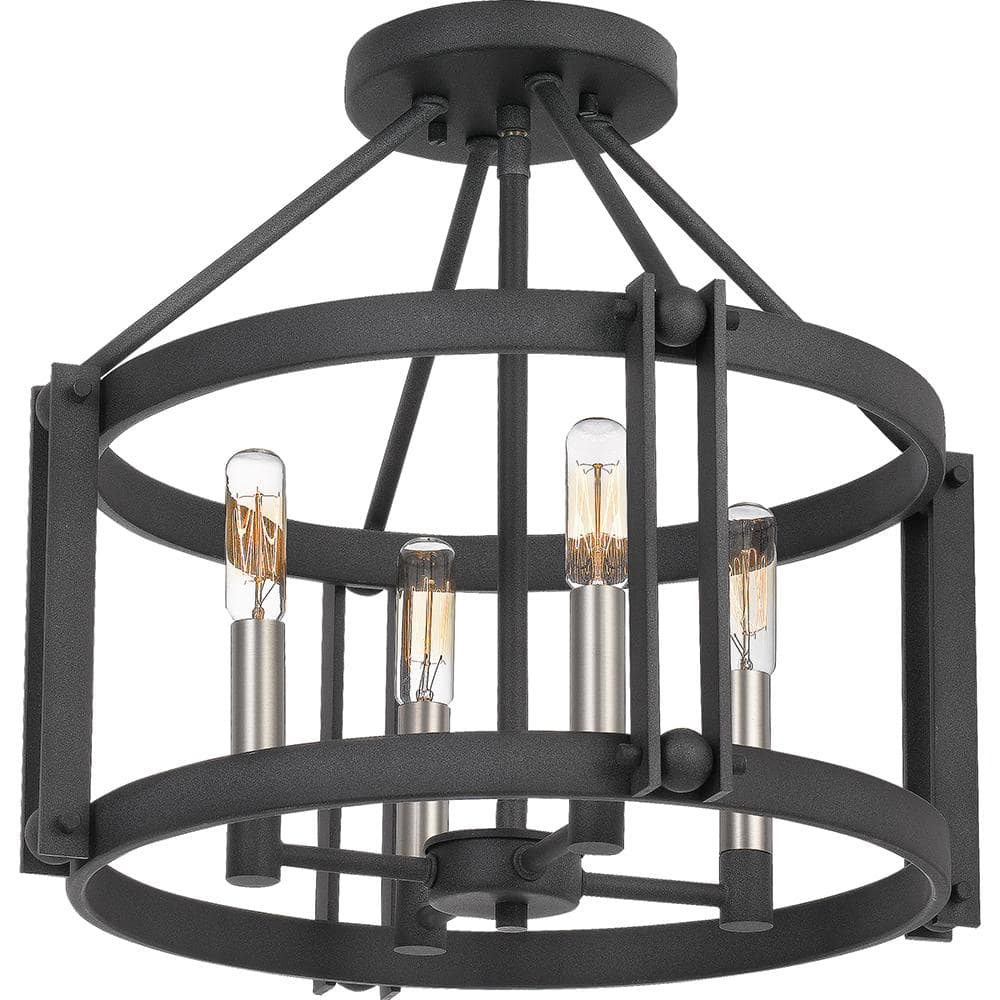 Victor 16" Transitional Dual-Finish Semi-Flush Mount Light