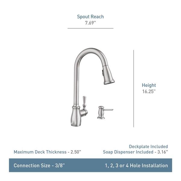 Fieldstone Single-Handle Pull-Down Sprayer Kitchen Faucet with Reflex and Power Clean in Spot Resist Stainless Fieldstone Single-Handle Pull-Down Sprayer Kitchen Faucet with Reflex and Power Clean in Spot Resist Stainless