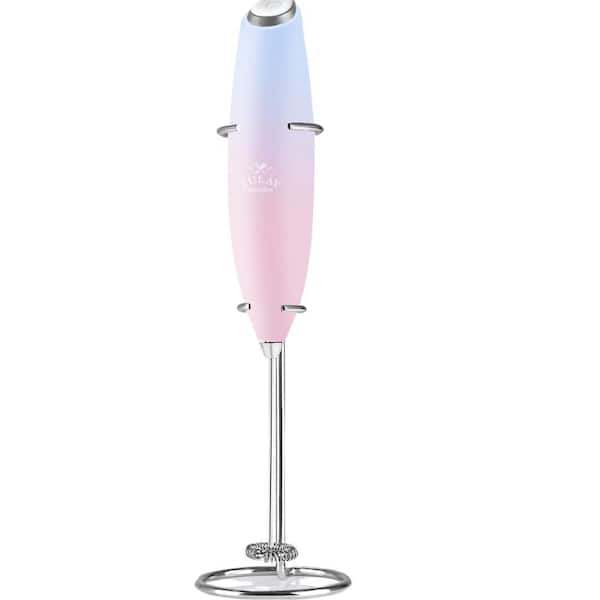 Zulay Kitchen Powerful Milk Frother Handheld Foam Maker for Lattes - Lavender Blush