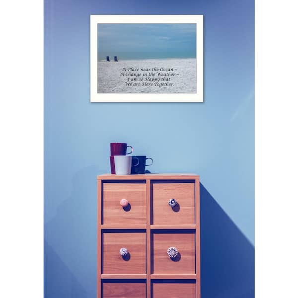 Unbranded 10 in. x 14 in. "A Place near the Ocean" by Trendy Decor 4U Printed Framed Wall Art
