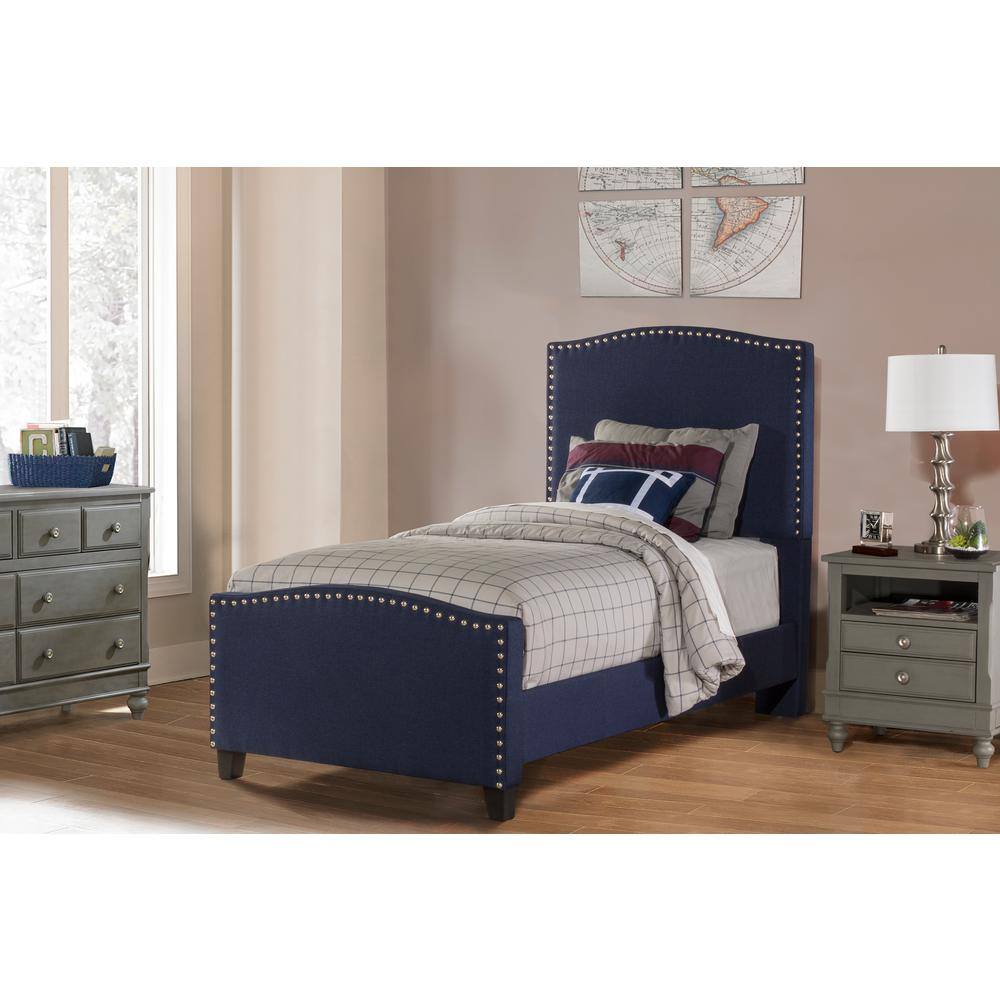 Hillsdale Furniture Kerstein Blue Navy Twin Headboard and Footboard