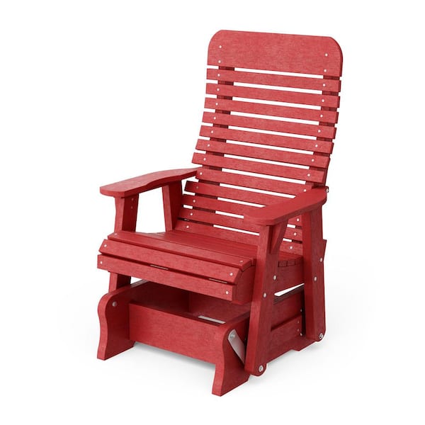 Wildridge Signature 1-Person Cardinal Red Plastic Outdoor Glider