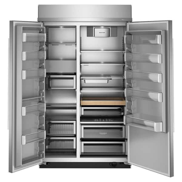 KitchenAid 48 in. 30 cu. ft. Built-In Side-by-Side Refrigerator in