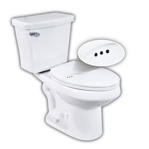 2-pc. 1.28 GPF Single Flush Elongated Toilet with Patented Overflow Protection Technology in White with Seat