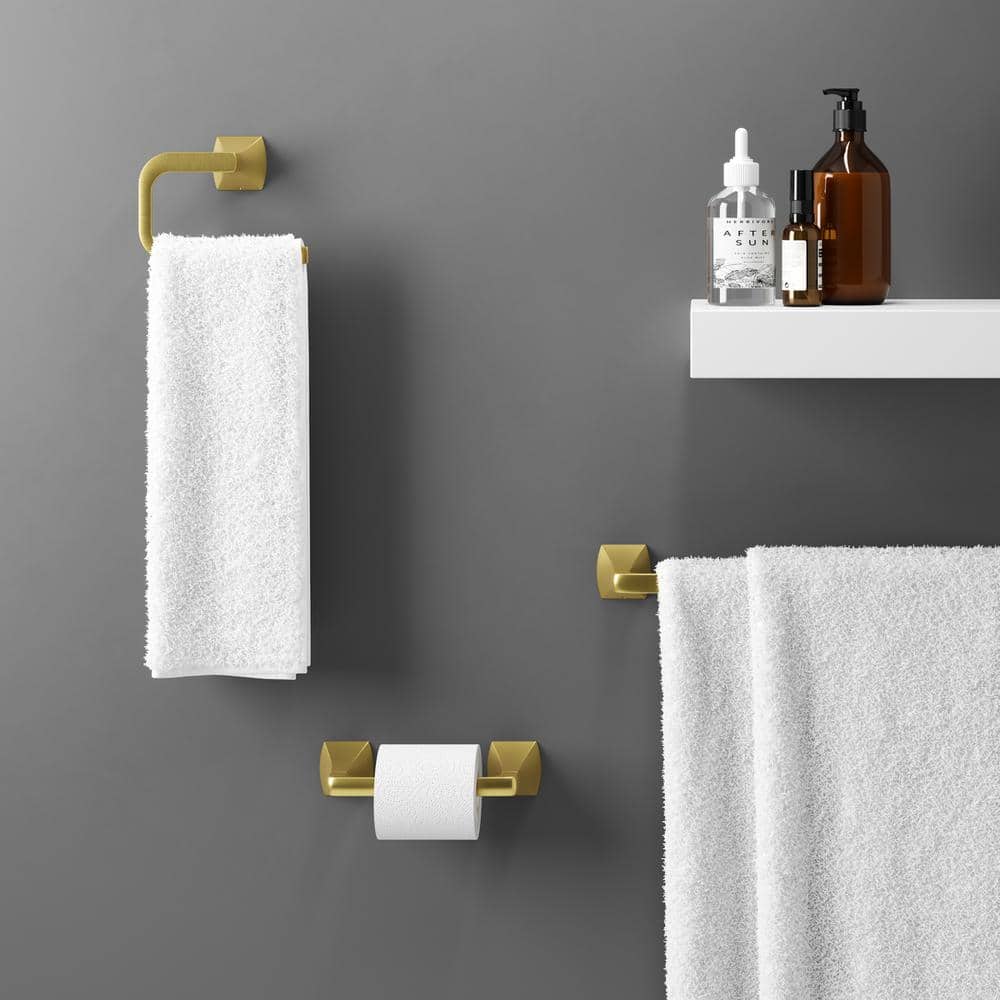 Bruxie Brushed Gold Wall Mounted Toilet Paper Holder