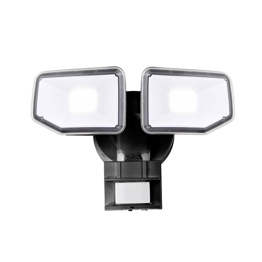 AWSENS 40Watt 180Degree Black Motion Activated Outdoor Integrated LED Security Flood Light